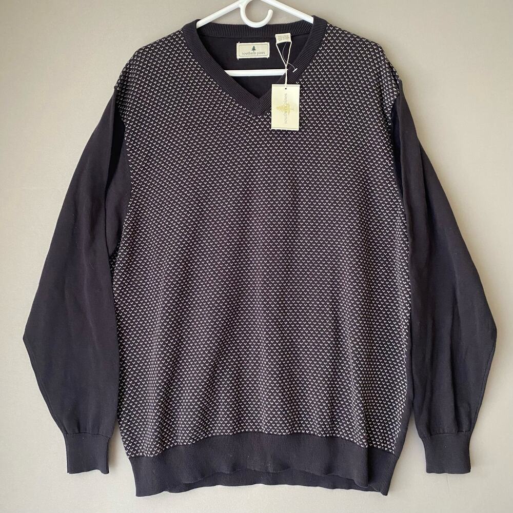 ❤️ Southern pines sz XXL knit V-neck sweater NWT